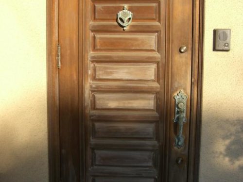 北九州市八幡西区光貞台木製ドアの塗装前